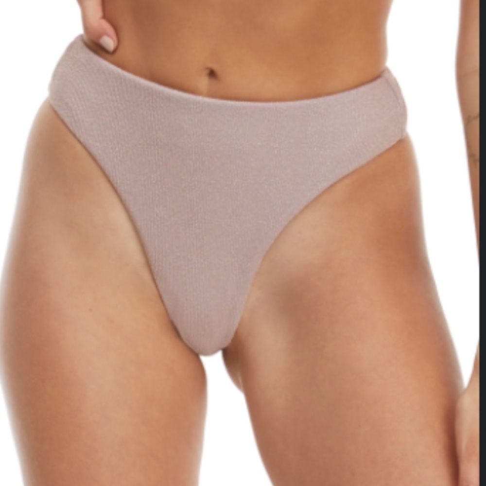 GOOD AMERICAN Sparkle Bikini Bottoms NWT
